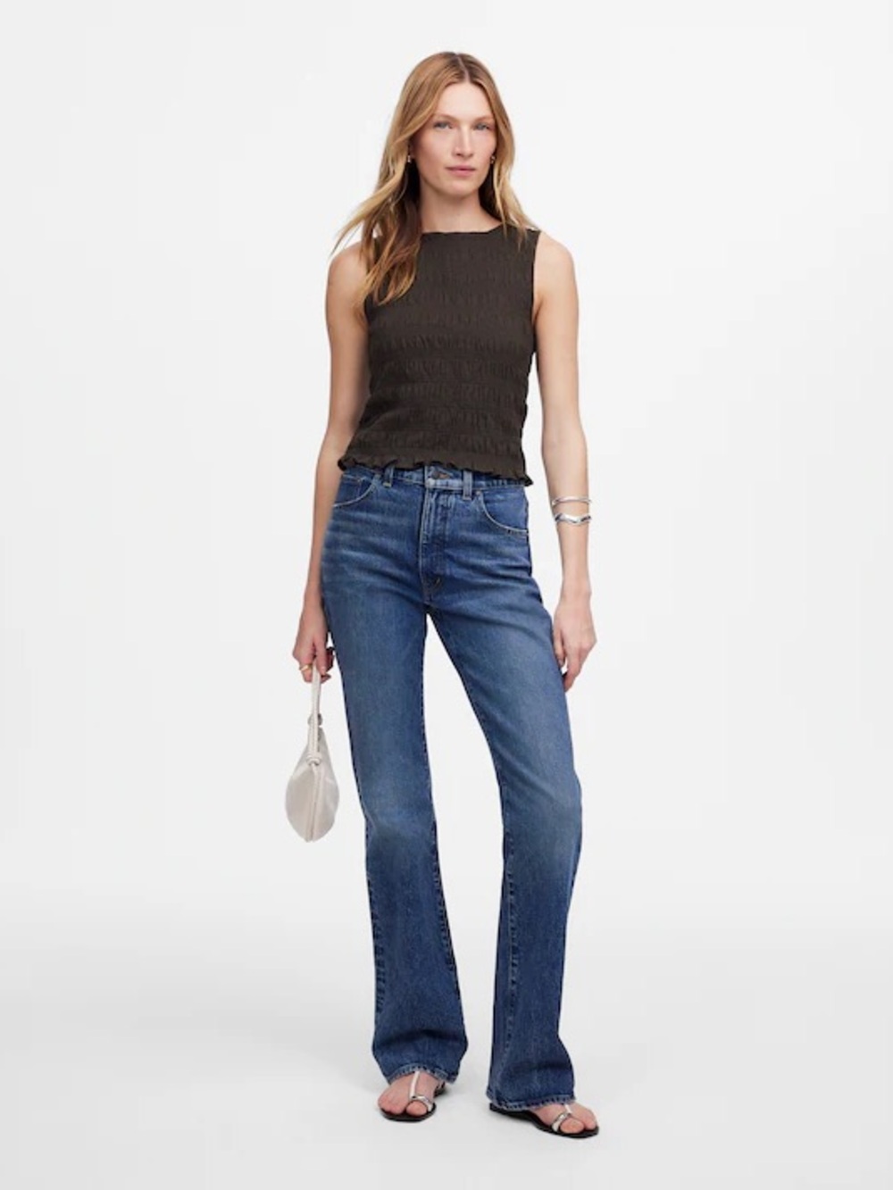 MADEWELL Smocked Boatneck Tank - size XXSmall